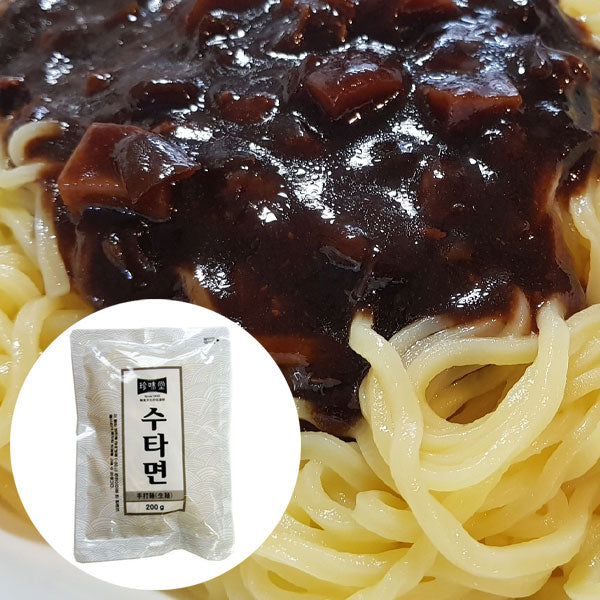 【珍味党】手打 ジャジャン(麺のみ) 180g 韓国風もちもち麺