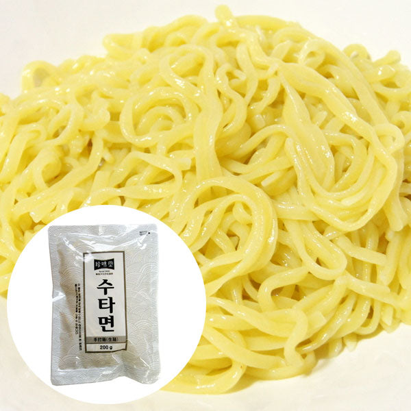 【珍味党】手打 ジャジャン(麺のみ) 180g 韓国風もちもち麺