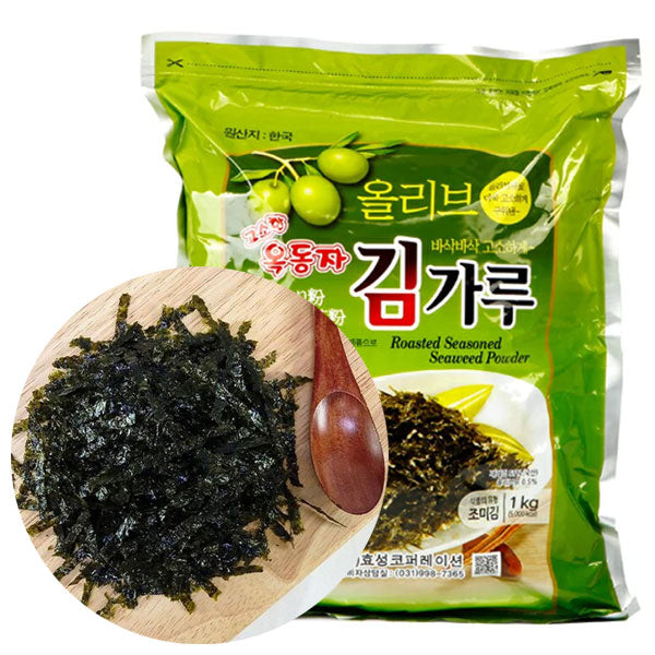 【オクドンジャ】 韓国風味 オリーブ油 きざみ海苔 大容量 1kg パック