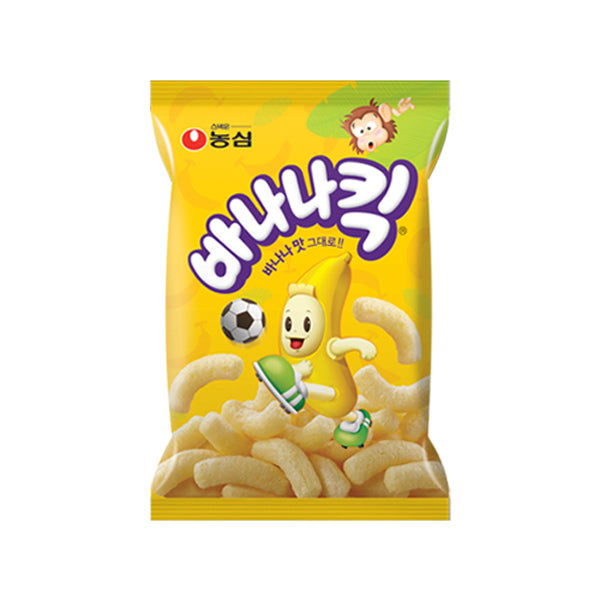 【農心】バナナキック 75g ふわふわ バナナ味 スナック 韓国お菓子