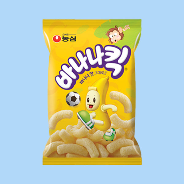 【農心】バナナキック 75g ふわふわ バナナ味 スナック 韓国お菓子