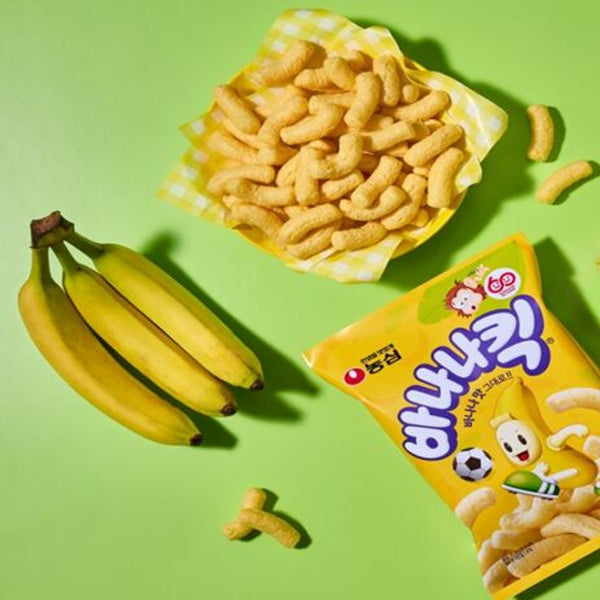 【農心】バナナキック 75g ふわふわ バナナ味 スナック 韓国お菓子