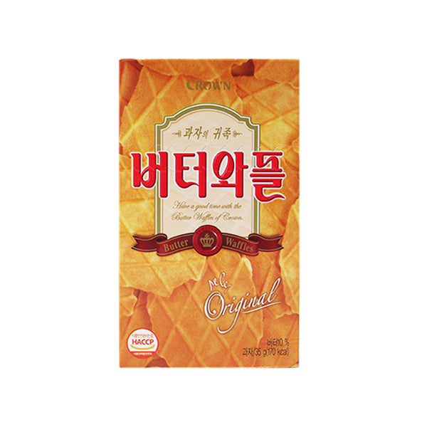 【クラウン】バターワッフル 35g サクサク バター風味 韓国お菓子