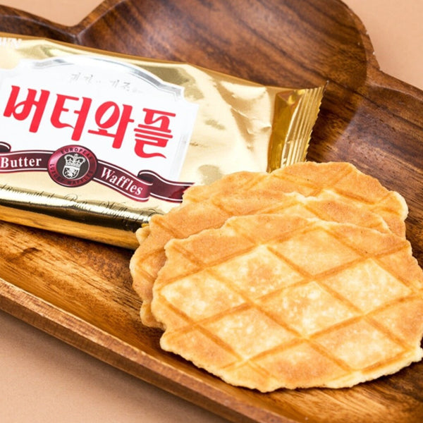 【クラウン】バターワッフル 35g サクサク バター風味 韓国お菓子
