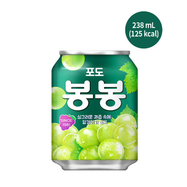 【ヘテ】ぶどうボンボン238ml×12個入 韓国ぶどうジュース 果肉入り 甘くてジューシー