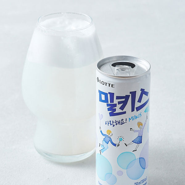 【ロッテ】ミルキス240ml(缶)韓国炭酸飲料 ミルクソーダ クリーミー 甘さ爽快