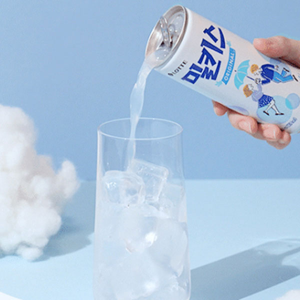 【ロッテ】ミルキス240ml(缶)韓国炭酸飲料 ミルクソーダ クリーミー 甘さ爽快