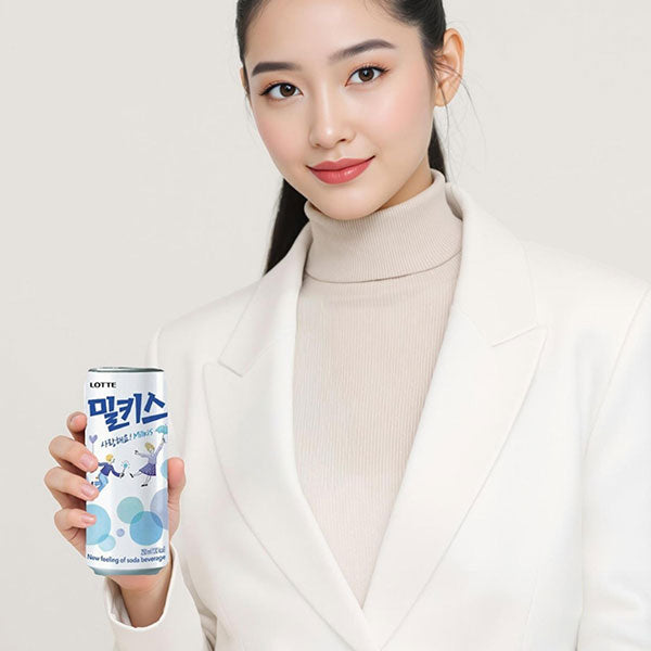 【ロッテ】ミルキス240ml(缶)韓国炭酸飲料 ミルクソーダ クリーミー 甘さ爽快