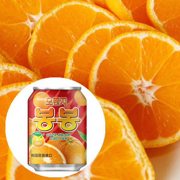 【ヘテ】オレンジ ボンボン 238ml 缶 つぶつぶ 果肉入り 韓国ジュース:韓国市場