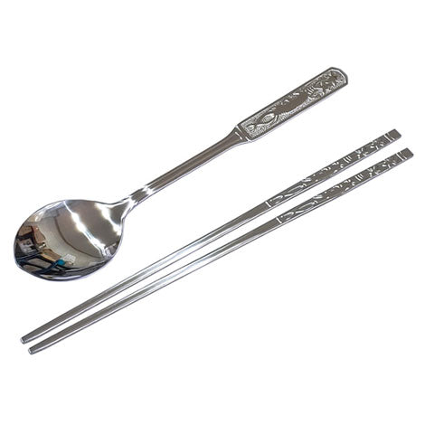 人参模様 ステンレススプーン 滑り止め付き 高品質カトラリー