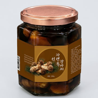 自然松茸の醤油漬け 300g まつたけ 韓国おかず ご飯のお供 ギフト