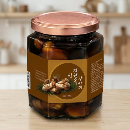 自然松茸の醤油漬け 300g まつたけ 韓国おかず ご飯のお供 ギフト