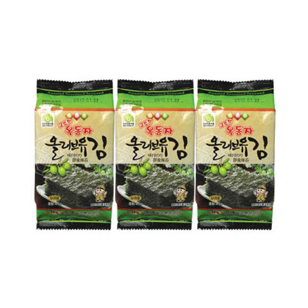 【オクドンジャ】ヘルシーオリーブ油海苔 お弁当用 (8枚×24パック)