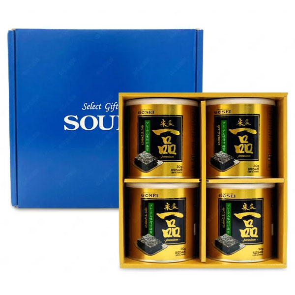 宋家】一品のり缶 ギフトセット 韓国海苔 120g (30g×4缶) – 韓国食品