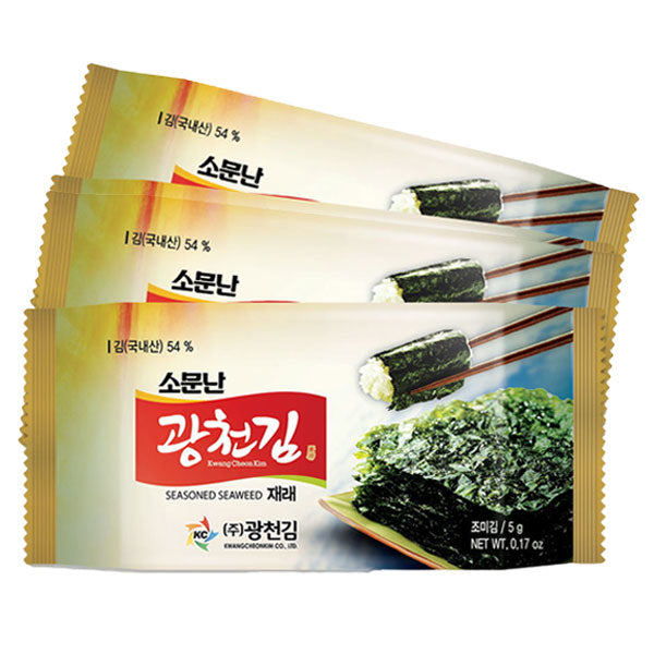 【広川】パリパリ韓国海苔 お弁当用 216枚 (9枚×24パック) 1BOX