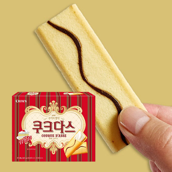 【クラウン】ククダス ホワイト 72g 韓国クッキー 薄焼き 口どけ サクサク