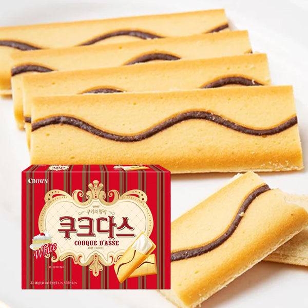 【クラウン】ククダス ホワイト 72g 韓国クッキー 薄焼き 口どけ サクサク