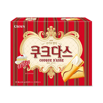 【クラウン】ククダス ホワイト 72g 韓国クッキー 薄焼き 口どけ サクサク