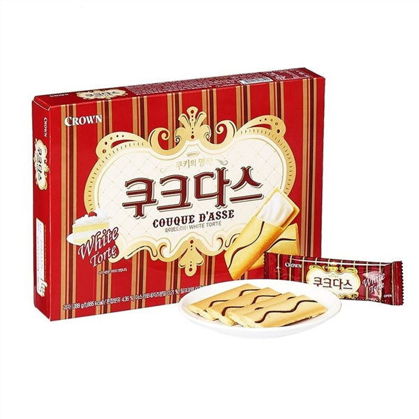【クラウン】ククダス ホワイト 72g 韓国クッキー 薄焼き 口どけ サクサク