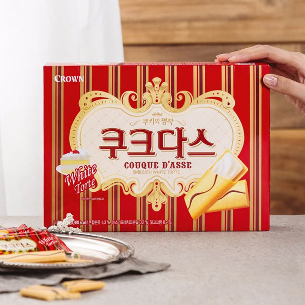 【クラウン】ククダス ホワイト 72g 韓国クッキー 薄焼き 口どけ サクサク