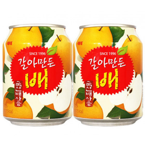 【ヘテ】すりおろし梨 ジュース 238ml×12個入 韓国梨ジュース 果肉入り みずみずしい甘さ