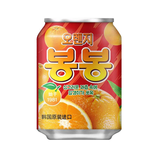 【ヘテ】オレンジ ボンボン 238ml 缶 つぶつぶ 果肉入り 韓国ジュース：韓国市場
