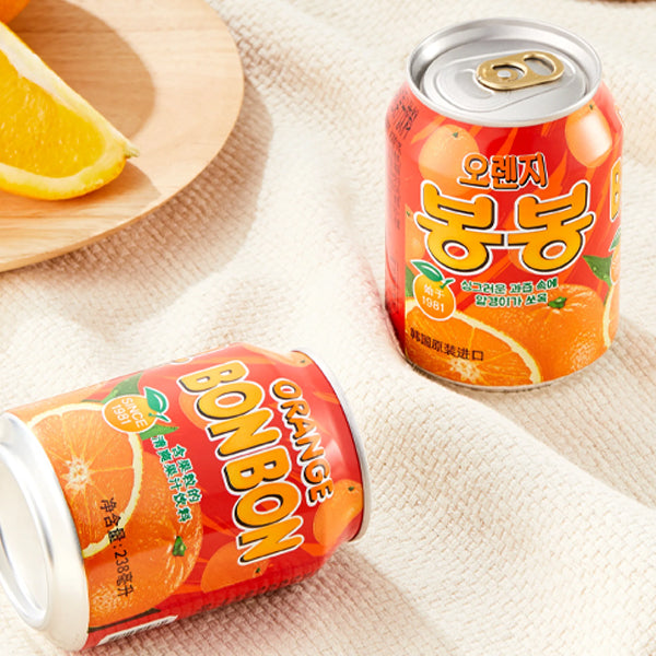 【ヘテ】オレンジ ボンボン 238ml 缶 つぶつぶ 果肉入り 韓国ジュース：韓国市場