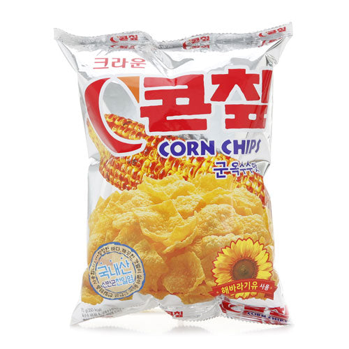 【クラウン】コーンチップ79g：韓国食品・食材専門の通販店「韓国市場」