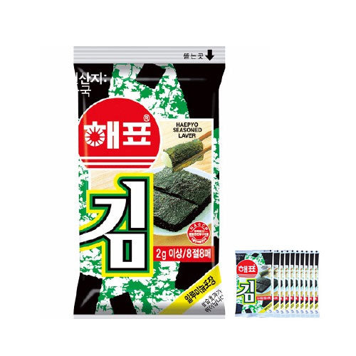 【ヘピョ】焼きのり（お弁当用）8切6枚×10袋：韓国食品・食材専門の通販店「韓国市場」