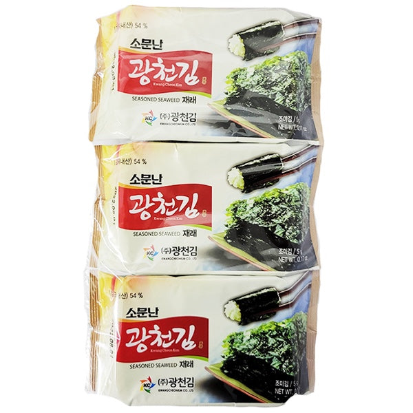 【広川】韓国　広川海苔(在来/8切x8切x9枚X3袋)：韓国食品・食材専門の通販店「韓国市場」