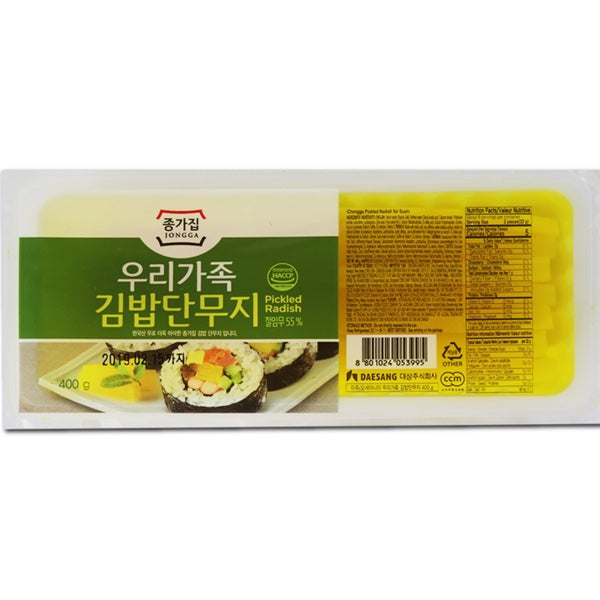 【宗家】タクワン(のり巻き用) 400g：韓国食品・食材専門の通販店「韓国市場」